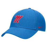 Youth Nike Powder Blue Ole Miss Rebels 2024 Sideline Club Adjustable Hat