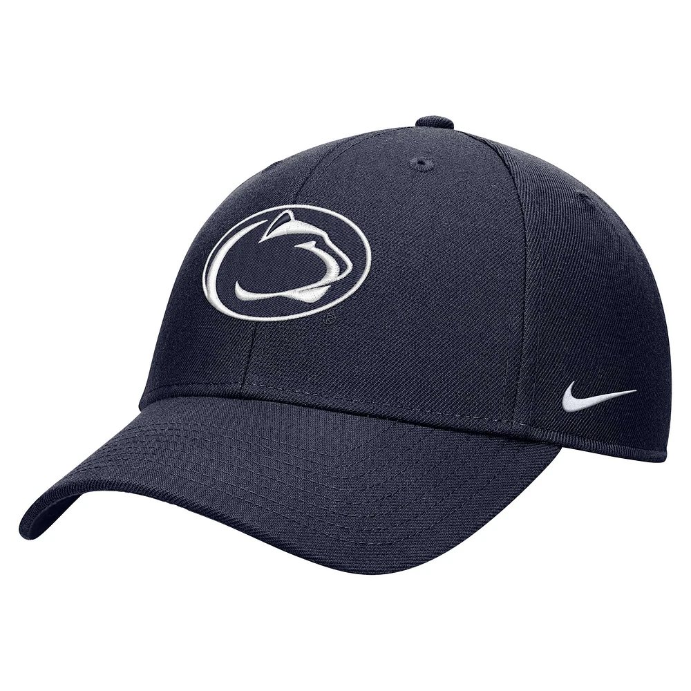 Youth Nike Navy Penn State Nittany Lions 2024 Sideline Club Adjustable Hat