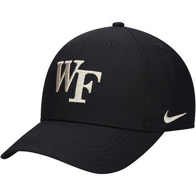 Youth Nike Black Wake Forest Demon Deacons 2024 Sideline Club Adjustable Hat