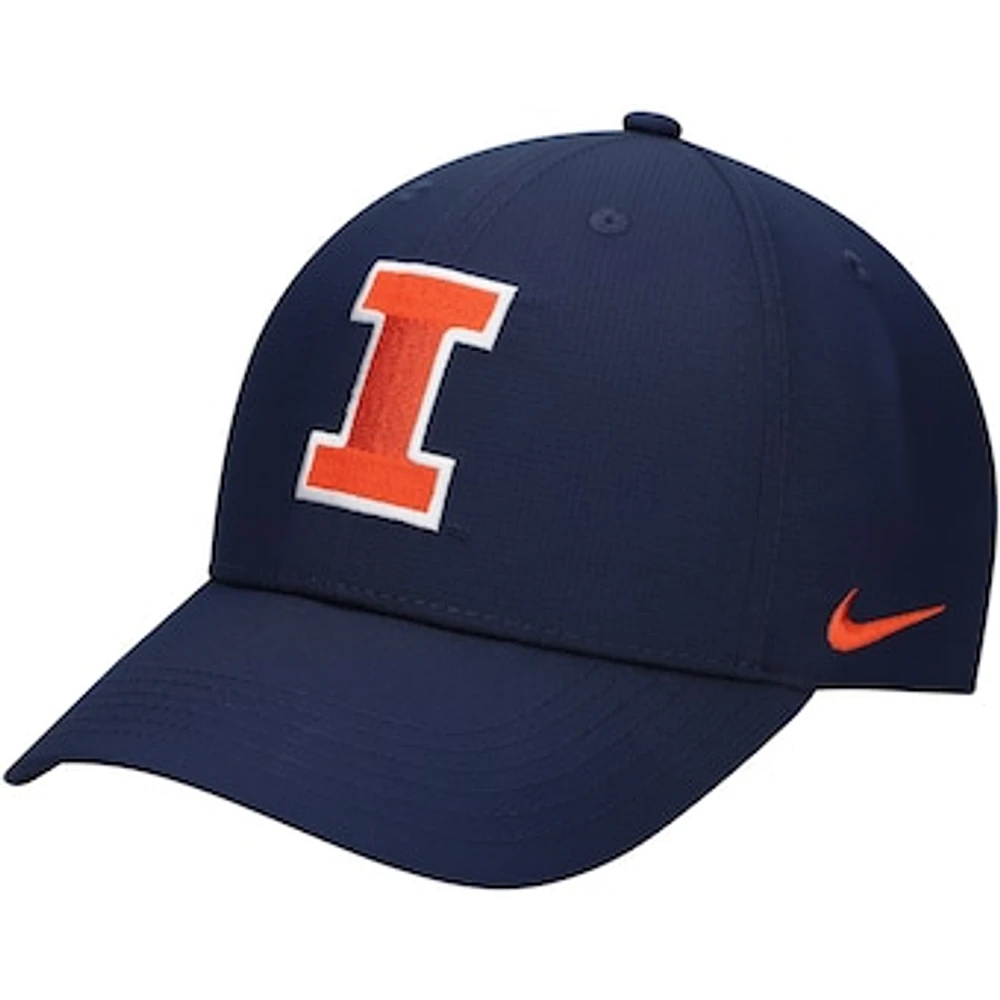 Youth Nike Navy Illinois Fighting Illini 2024 Sideline Club Adjustable Hat