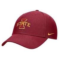 Youth Nike Cardinal Iowa State Cyclones 2024 Sideline Club Adjustable Hat