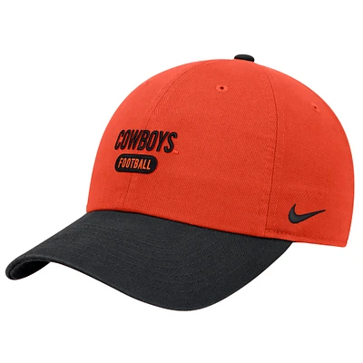 Men's Nike Orange Oklahoma State Cowboys Colorblock Club Adjustable Hat