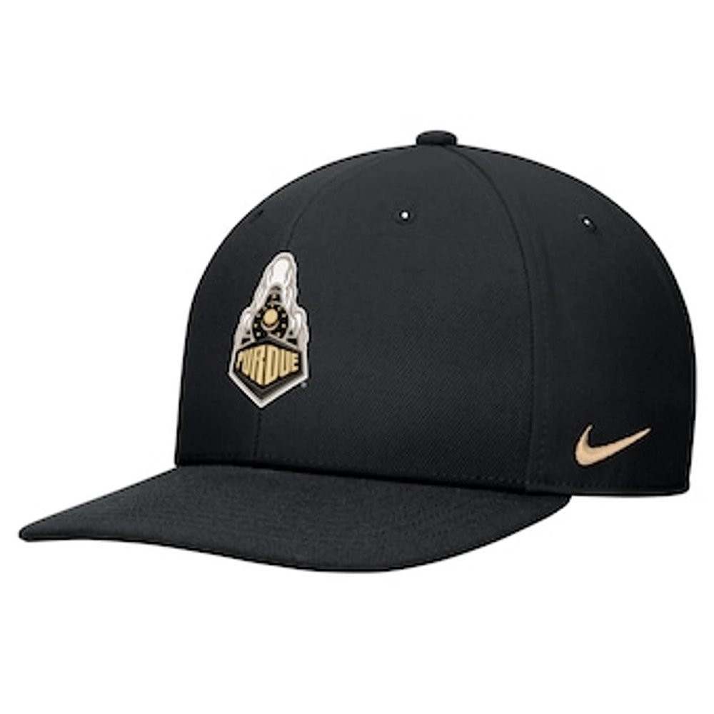 Men's Nike Black Purdue Boilermakers Pro Snapback Hat