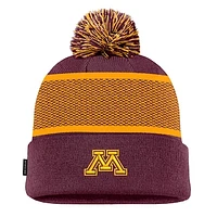 Men's Nike Maroon Minnesota Golden Gophers 2024 Sideline Peak Cuffed Knit Hat with Pom