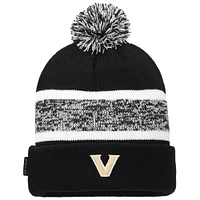 Men's Nike Black Vanderbilt Commodores 2024 Sideline Peak Cuffed Knit Hat with Pom