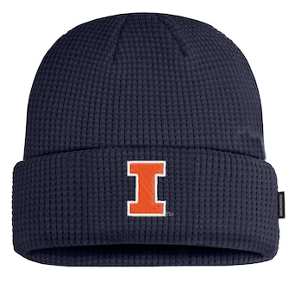 Men's Nike Navy Illinois Fighting Illini 2024 Sideline Terra Cuffed Knit Hat