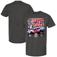 Men's JR Motorsports Official Team Apparel Charcoal Sam Mayer 2024 Hy-vee Perks 250 Race Winner T-Shirt