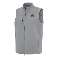 Men's Antigua Gray TGL The Bay Golf Club Demand Full-Zip Vest