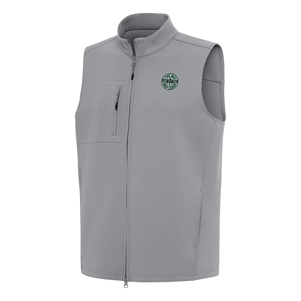 Men's Antigua Gray TGL The Bay Golf Club Demand Full-Zip Vest