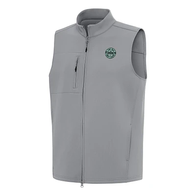 Men's Antigua Gray TGL The Bay Golf Club Demand Full-Zip Vest