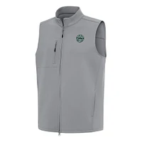 Men's Antigua Gray TGL The Bay Golf Club Demand Full-Zip Vest