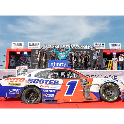 Action Racing Sam Mayer 2024 #1 Roto-Rooter Hy-Vee Perks 250 Xfinity Series Race Win 1:24 Regular Paint Die-Cast Chevrolet Camaro