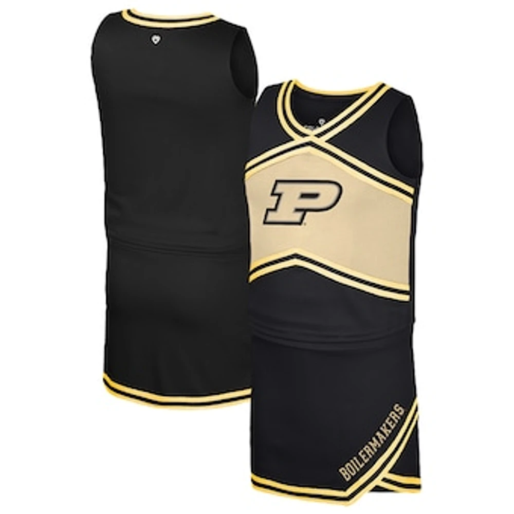 Girls Youth Colosseum Black Purdue Boilermakers Cheerleader Top & Skirt Set