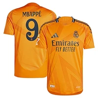 Men's adidas Kylian Mbappé Orange Real Madrid 2024/25 Away Authentic Jersey