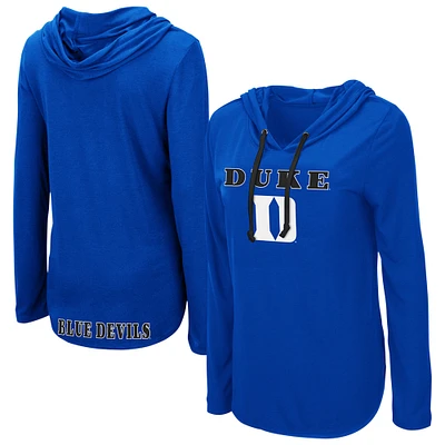 Women's Colosseum Royal Duke Blue Devils My Lover Lightweight Long Sleeve Hoodie T-Shirt