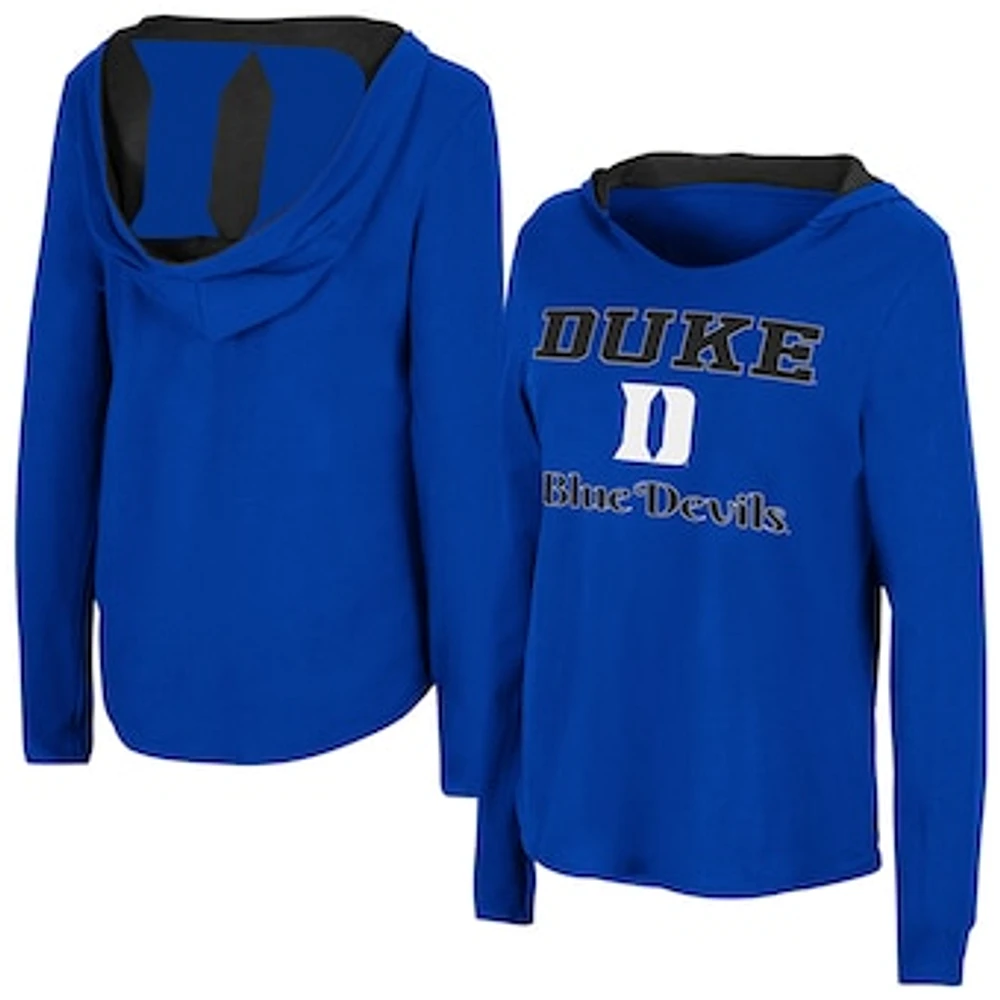 Women's Colosseum Royal Duke Blue Devils Catalina Hoodie Long Sleeve T-Shirt