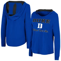 Women's Colosseum Royal Duke Blue Devils Catalina Hoodie Long Sleeve T-Shirt