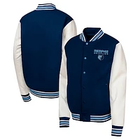 Youth Navy Memphis Grizzlies True Team Full-Snap Varsity Jacket