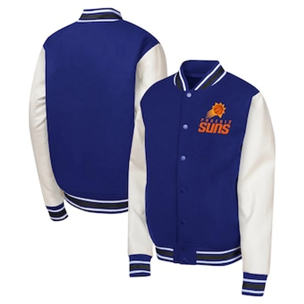 Youth Purple Phoenix Suns True Team Full-Snap Varsity Jacket