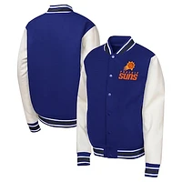 Youth Purple Phoenix Suns True Team Full-Snap Varsity Jacket