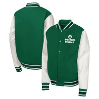 Youth Kelly Green Boston Celtics True Team Full-Snap Varsity Jacket