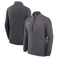 Men's Nike Charcoal Washington State Cougars Victory Quarter-Zip Jacket