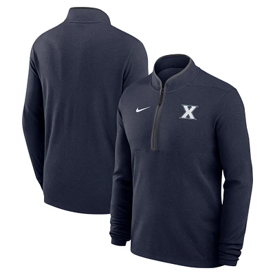 Men's Nike Navy Xavier Musketeers Victory Quarter-Zip Jacket