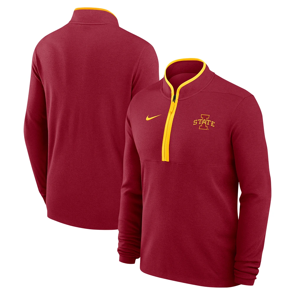 Men's Nike Cardinal Iowa State Cyclones Victory Performance Quarter-Zip Top