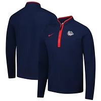 Men's Nike Navy Gonzaga Bulldogs Victory Performance Quarter-Zip Top