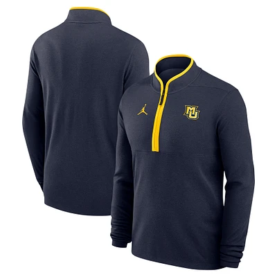 Men's Jordan Brand Navy Marquette Golden Eagles Victory Quarter-Zip Jacket