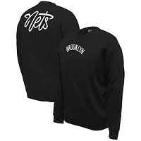 Unisex Stadium Essentials  Black Brooklyn Nets Origins Script Pullover Sweatshirt