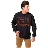 Men's League Collegiate Wear Black Texas Longhorns Bendy Arch Essential Pullover Sweatshirt