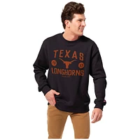 Men's League Collegiate Wear Black Texas Longhorns Bendy Arch Essential Pullover Sweatshirt