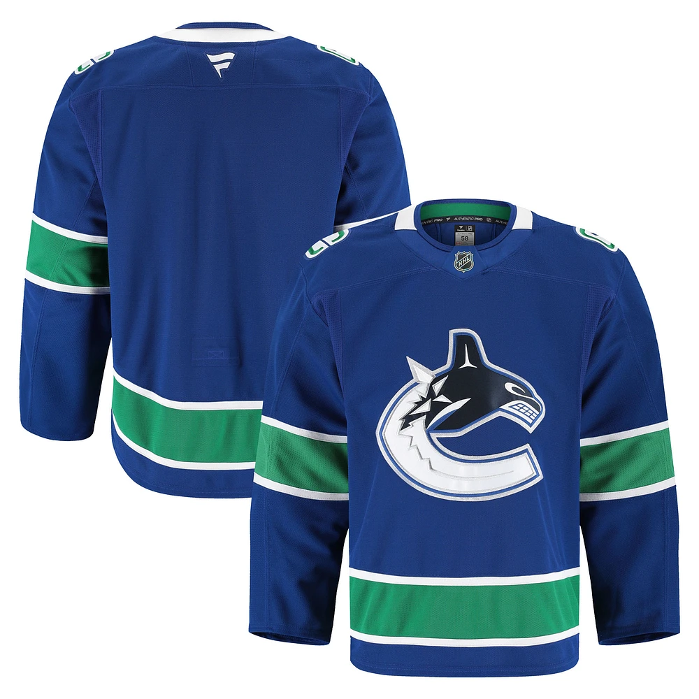 Men's Fanatics Blue Vancouver Canucks Home Authentic Pro Jersey