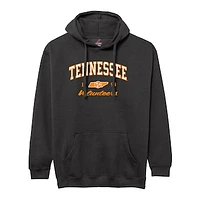 Men's League Collegiate Wear Black Tennessee Volunteers Arch Script Essential Fleece 2.0 Pullover Hoodie