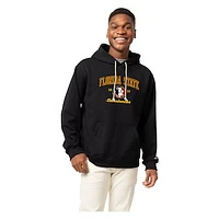 Men's League Collegiate Wear Black Florida State Seminoles Arch Script Essential Fleece 2.0 Pullover Hoodie