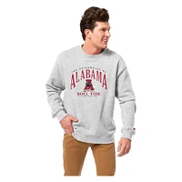 Men's League Collegiate Wear Heather Gray Alabama Crimson Tide Tall Arch Essential 2.0 Pullover Sweatshirt