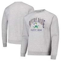 Men's League Collegiate Wear Heather Gray Notre Dame Fighting Irish Tall Arch Essential 2.0 Pullover Sweatshirt