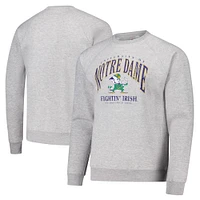 Men's League Collegiate Wear Heather Gray Notre Dame Fighting Irish Tall Arch Essential 2.0 Pullover Sweatshirt