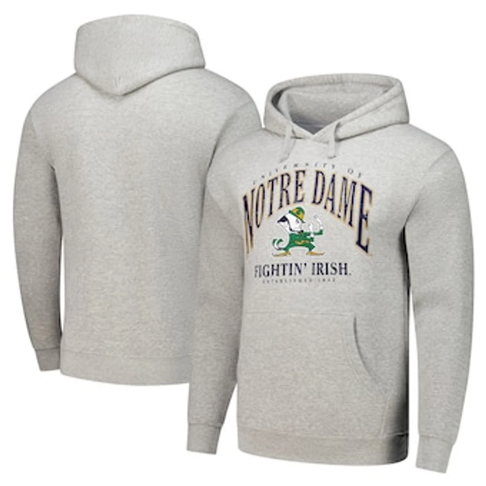 Men's Heather Gray Notre Dame Fighting Irish Tall Arch Essential Pullover Hoodie