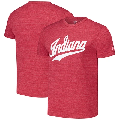 Men's League Collegiate Wear Crimson Indiana Hoosiers Victory Falls Tri-Blend T-Shirt