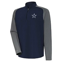 Men's Antigua Navy Dallas Cowboys Dauntless Raglan Quarter-Zip Jacket