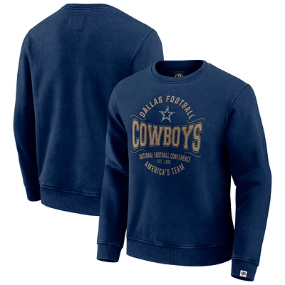 Men's Darius Rucker Collection by Fanatics Navy Dallas Cowboys Vintage Pullover Sweatshirt