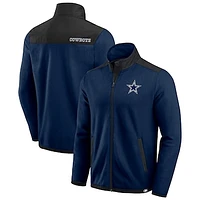 Men's Darius Rucker Collection by Fanatics Navy Dallas Cowboys Color Block Polar Fleece Full-Zip Jacket