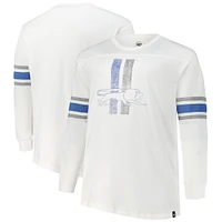 Men's '47 White Detroit Lions Big & Tall Premier Brex Long Sleeve T-Shirt