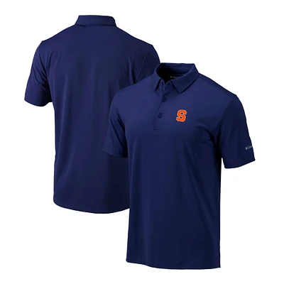 Men's Columbia Navy Syracuse Orange Omni-Wick Drive Polo