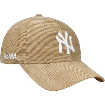 Men's New Era Tan New York Yankees MoMA Corduroy 9TWENTY Adjustable Hat