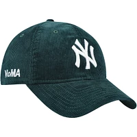 Men's New Era Dark Green New York Yankees MoMA Corduroy 9TWENTY Adjustable Hat