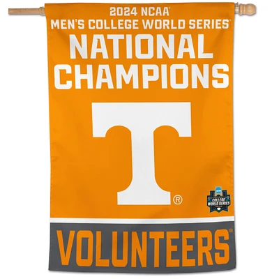 WinCraft Tennessee Volunteers 2024 NCAA Men’s Baseball College World Series Champions 28" x 40" One-Sided Vertical Banner