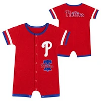 Infant  Red Philadelphia Phillies Double Hit Coverall 2-Piece Set